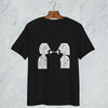FACES DOODLE BLACK ORGANIC COTTON T-SHIRT