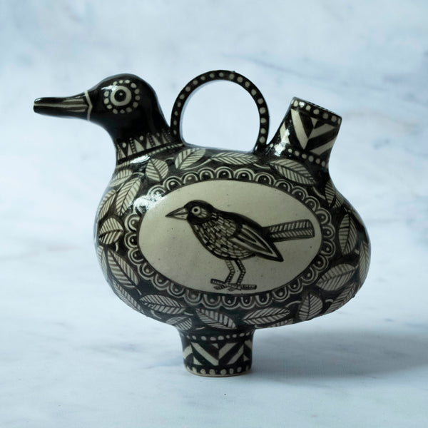 BIRD ON BIRD VASE